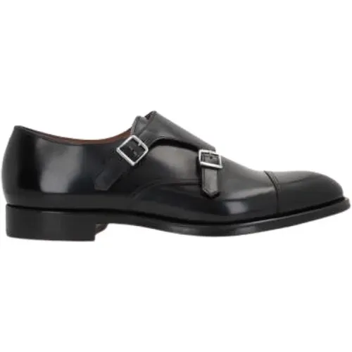 Schwarze Monk Strap Lederschuhe , Herren, Größe: 40 1/2 EU - Doucal's - Modalova