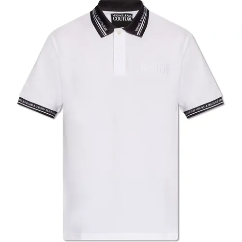 Polo shirt with logo , male, Sizes: L, M, XL, 3XL, S, 2XL - Versace Jeans Couture - Modalova