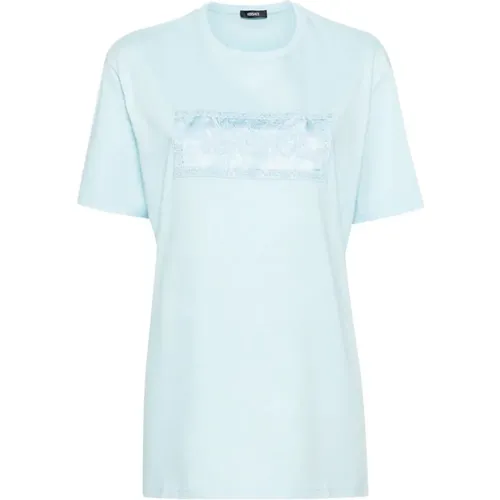 Pale T-Shirt , female, Sizes: XS, 2XS - Versace - Modalova