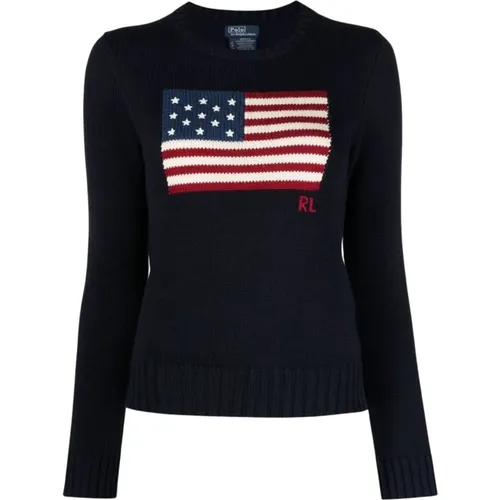 Damenbekleidung Sweatshirts Blau Aw23 , Damen, Größe: M - Ralph Lauren - Modalova
