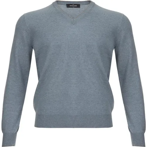 Kaschmir V-Ausschnitt Pullover - Gran Sasso - Modalova