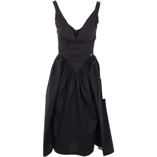 Sleeveless Cotton Poplin Dress , female, Sizes: S, XS - Vivienne Westwood - Modalova