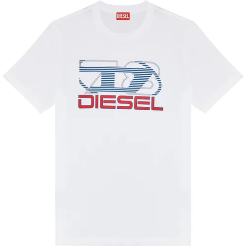T-shirt with Oval D 78 print , male, Sizes: L, XL, S - Diesel - Modalova