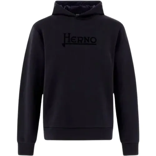 Kapuzenpullover aus Baumwolle mit Logodruck , Herren, Größe: 2XL - Herno - Modalova