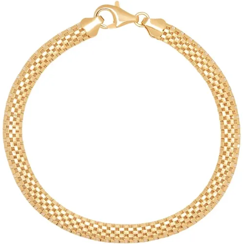 Men Gold Woven Chain Bracelet , male, Sizes: 2XL - Nialaya - Modalova