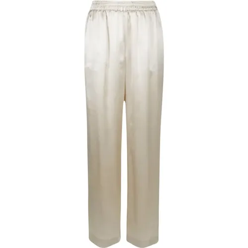 Silk Palazzo Pants , female, Sizes: L, M, S, 3XS, 2XS - Eleventy - Modalova