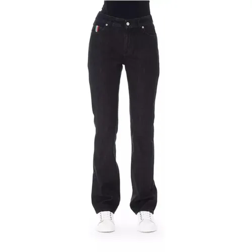 Logoed Button Baumwolljeans Tricolor Insert - Baldinini - Modalova