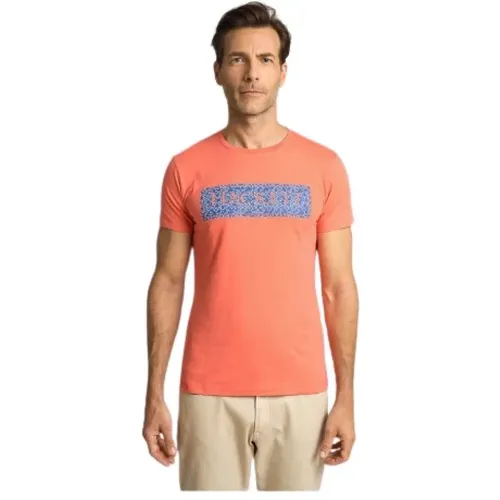 Herren Baumwoll T-Shirt , Herren, Größe: M - Hackett - Modalova