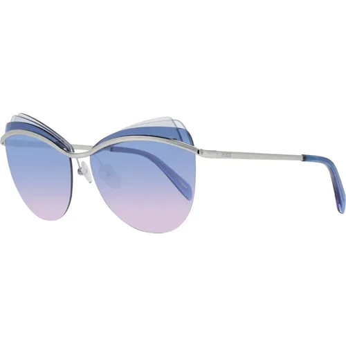 Goldene Cat Eye Sonnenbrille Blau Verlauf - EMILIO PUCCI - Modalova