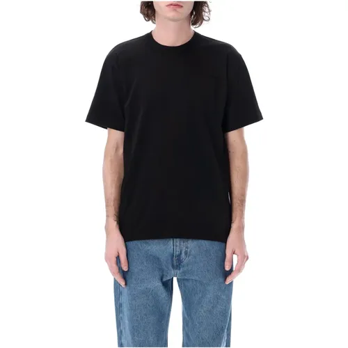 Side Zip Cotton T-Shirt , male, Sizes: L - Sacai - Modalova