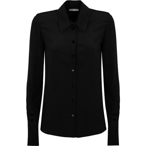 Schwarze Viskosebluse Langarm , Damen, Größe: 2XS - PATRIZIA PEPE - Modalova