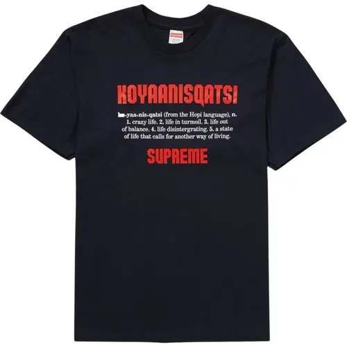 Limitierte Auflage Koyaanisqatsi Tee Navy , Herren, Größe: L - Supreme - Modalova