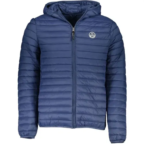 Blaue Kapuzenjacke Eleganter Stil , Herren, Größe: L - North Sails - Modalova