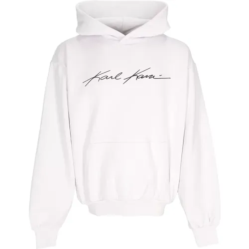 Weiße Kapuzenpullover Autograph Heavy Sweatshirt , Herren, Größe: L - Karl Kani - Modalova