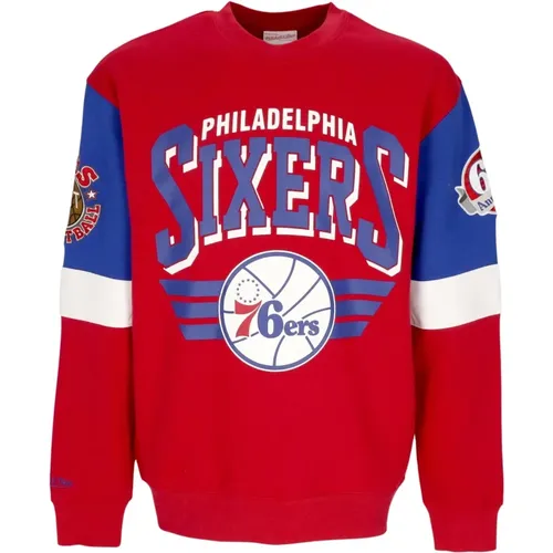 NBA All Over Crew Sweatshirt , Herren, Größe: M - Mitchell & Ness - Modalova