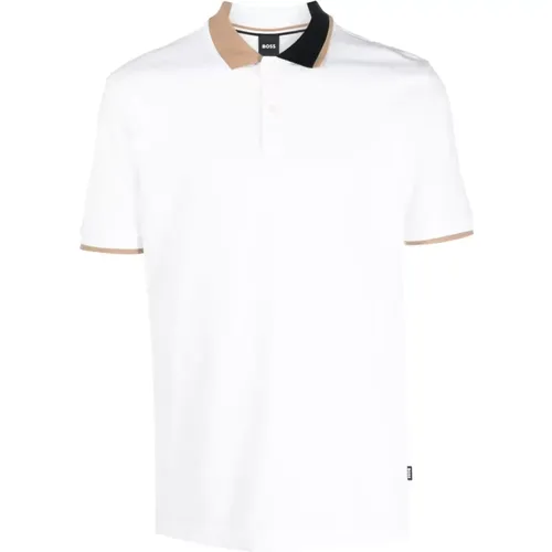 Contrast Collar Polo Shirt , male, Sizes: 2XL, M - Boss - Modalova