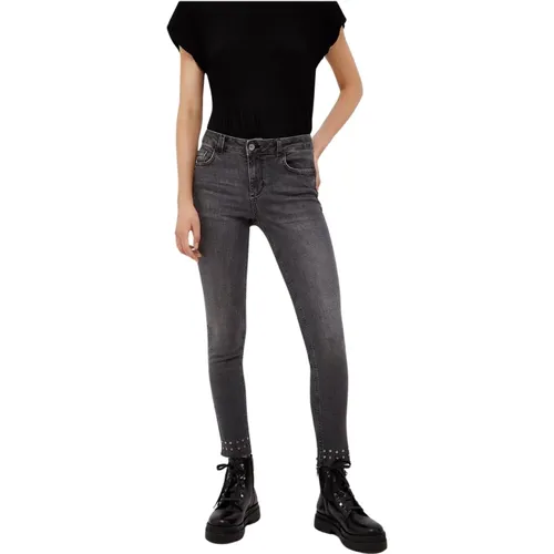 Studded Skinny Jeans with Stone Wash , female, Sizes: W29 - Liu Jo - Modalova