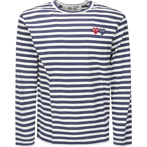 Striped Long Sleeve T-Shirt , male, Sizes: XL - Comme des Garçons Play - Modalova