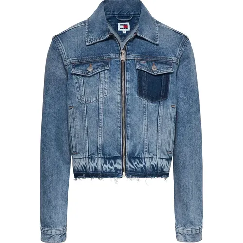 Vintage Denim Jacket , Damen, Größe: 2XS - Tommy Jeans - Modalova