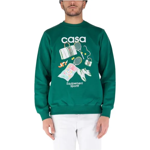Sportausrüstung Crewneck Sweatshirt , Herren, Größe: L - Casablanca - Modalova