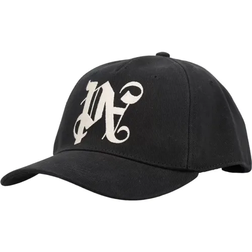 Monogram Cap , male, Sizes: ONE SIZE - Palm Angels - Modalova