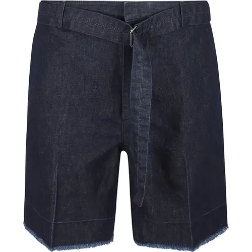 Raw Edges Denim Shorts , Herren, Größe: W30 - Lanvin - Modalova