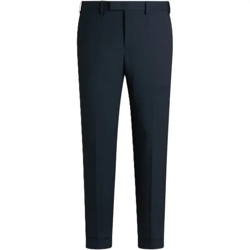 Blaue Woll-Tailored Master Fit Hose , Herren, Größe: M - PT Torino - Modalova