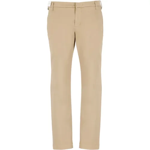Cotton Trousers with Belt Loops , male, Sizes: W34, W32 - Entre amis - Modalova