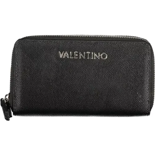 Damen Geldbörse Schwarz Reißverschluss Kontrast Details - Valentino by Mario Valentino - Modalova