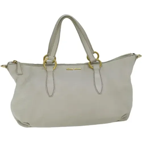 Pre-owned Leather handbags , female, Sizes: ONE SIZE - Miu Miu Pre-owned - Modalova