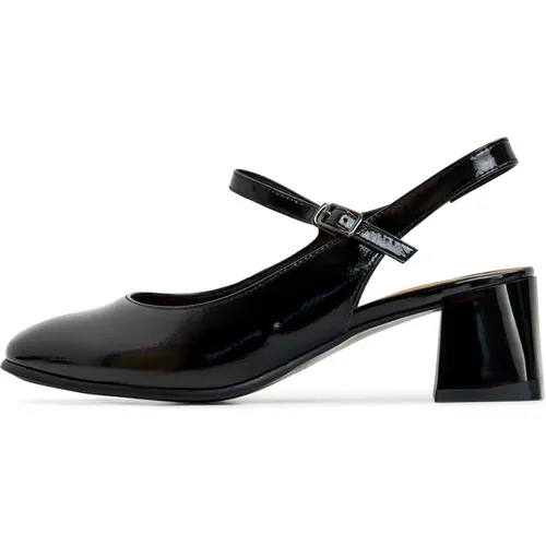 Schwarze Slingback Pumps Nina , Damen, Größe: 39 EU - Cesare Gaspari - Modalova