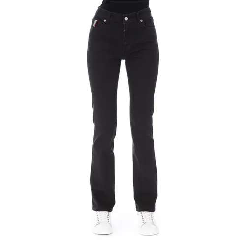 Trendy Jeans with Logo Button , female, Sizes: W30, W29, W27, W31, W28 - Baldinini - Modalova