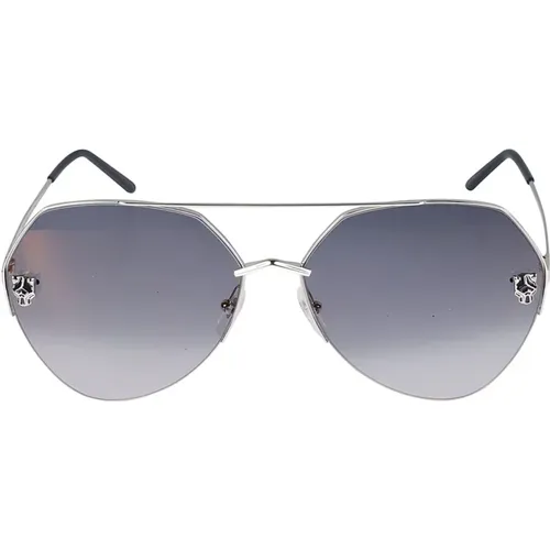 Silberblaue Metallo Sonnenbrille - Cartier - Modalova