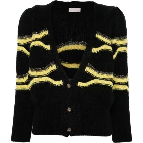 Patterned Jacquard Sweater Black/Green , female, Sizes: XS, M, L, S - Liu Jo - Modalova