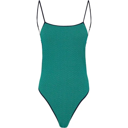 Exotischer Grün Aqua Monokini Badeanzug - Me-Fui - Modalova