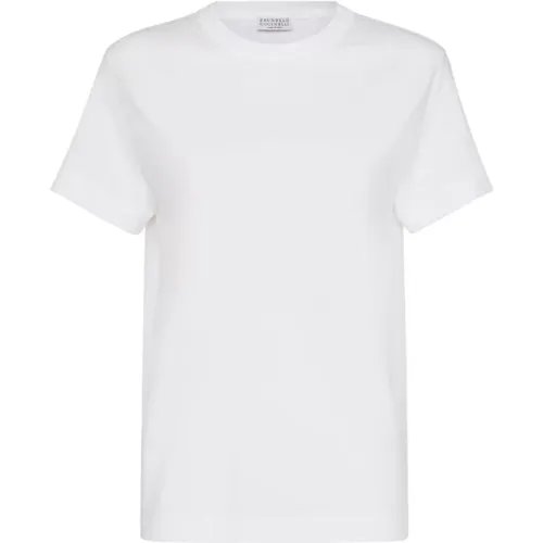 Cotton Monili Chain T-shirt , female, Sizes: M, XS - BRUNELLO CUCINELLI - Modalova
