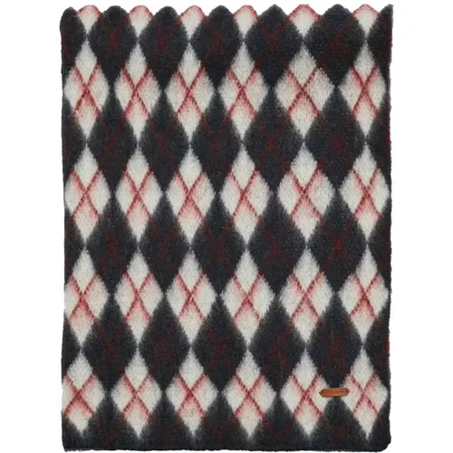 Diamond Pattern Scarf in White, Red, and Navy , female, Sizes: ONE SIZE - Pepe Jeans - Modalova