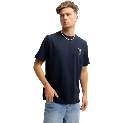 Regular T-Shirt Dark /Gold , male, Sizes: XL, XS, L, 2XL, S, M - Off The Pitch - Modalova