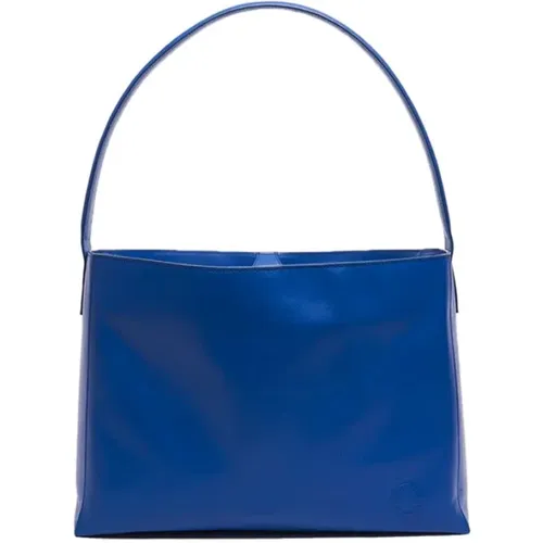Kobaltblaue Lederschultertasche , Damen, Größe: ONE Size - Ines De La Fressange Paris - Modalova