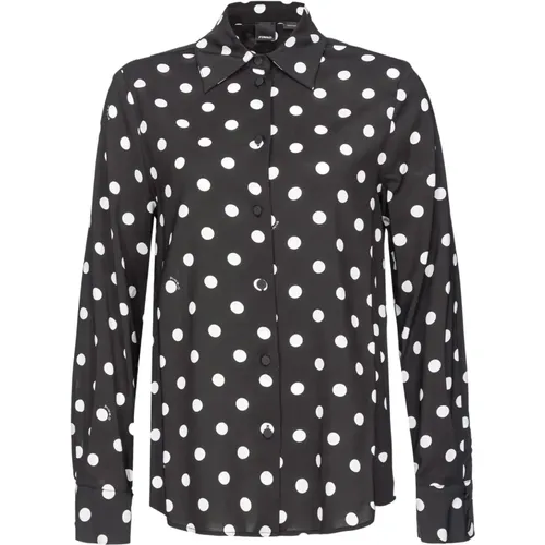 Polka-dot Stretch Shirt , female, Sizes: M, XS, S - pinko - Modalova