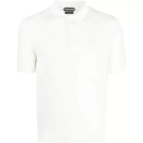 Klassisches Baumwoll-Poloshirt , Herren, Größe: M - Tom Ford - Modalova