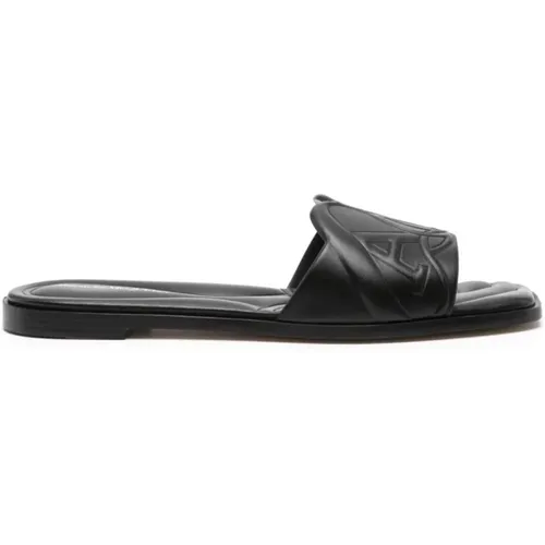 Schwarze Sandalen für Frauen , Damen, Größe: 38 1/2 EU - alexander mcqueen - Modalova