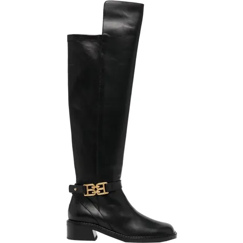 Leather Boots with Golden Logo , female, Sizes: 3 UK, 4 1/2 UK - Bally - Modalova