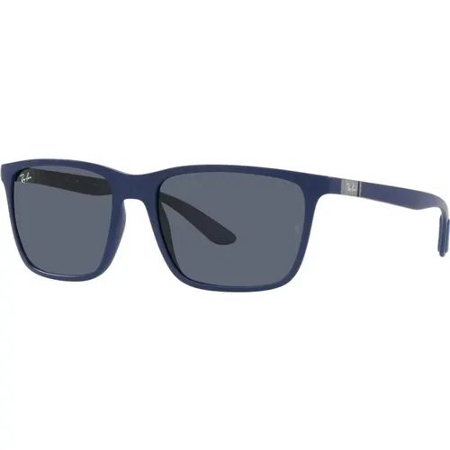 Stilvolle Blau/Blau Sonnenbrille RB 4385 , Herren, Größe: 58 MM - Ray-Ban - Modalova