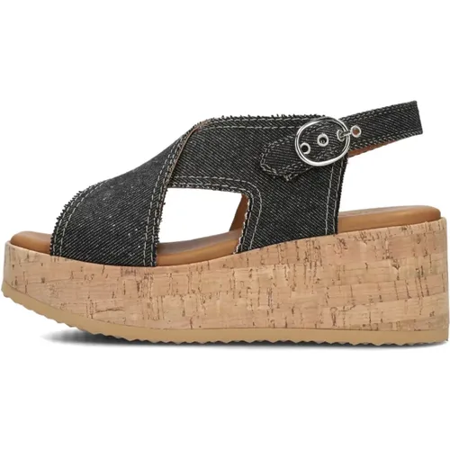 Denim Sandalen Sissel Capri , Damen, Größe: 39 EU - Via Vai - Modalova