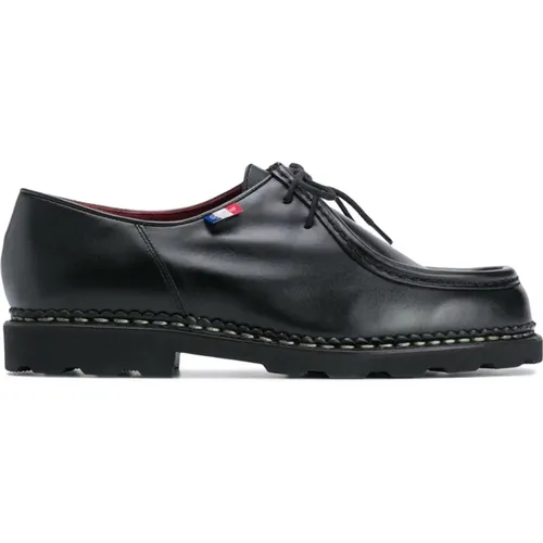 Leather Lace-Up Flat Shoes , male, Sizes: 10 UK - Paraboot - Modalova
