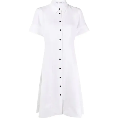 Weiße Casual Midi Hemdblusenkleid , Damen, Größe: L - Proenza Schouler - Modalova