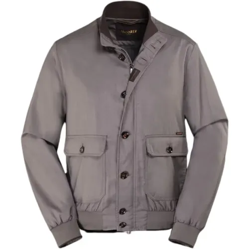 Lightweight Wool Silk Bomber Jacket , male, Sizes: L, XL - Moorer - Modalova