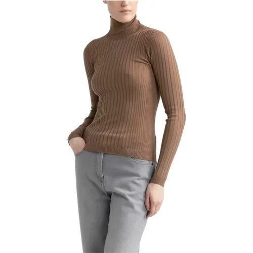 Reine neue Wolle Rollkragenpullover , Damen, Größe: 3XS - PESERICO - Modalova