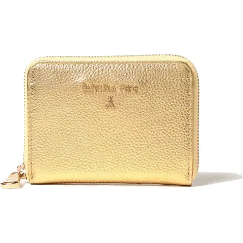 Solar Gold Wallet for Women , female, Sizes: ONE SIZE - PATRIZIA PEPE - Modalova